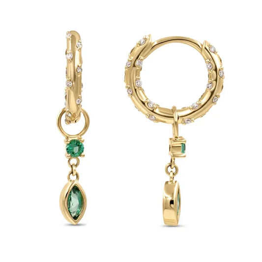 ORECCHINI A CERCHIO Emilia Gemstone