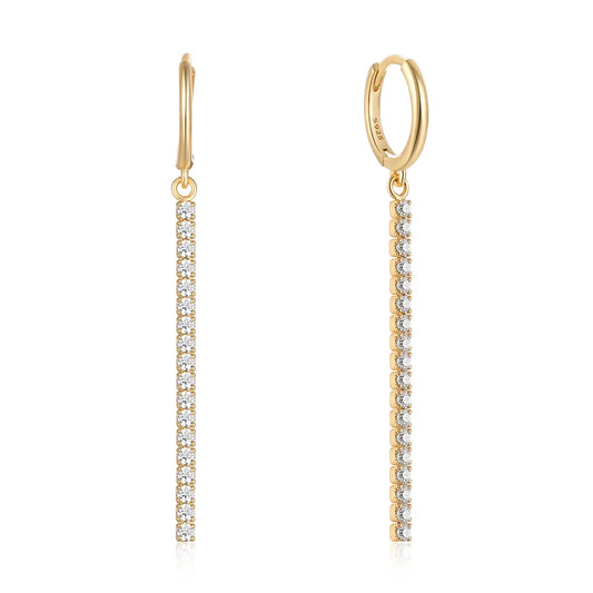 Orecchini pendenti a catena lunga "The Bling"