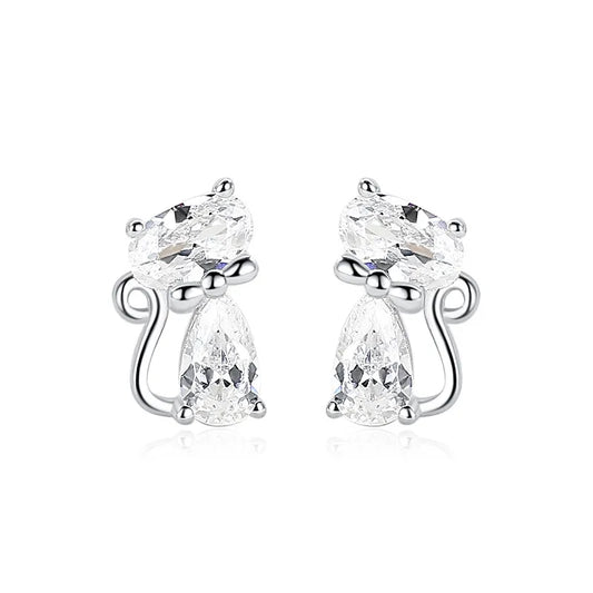 Little Bowtie Cat Stud Earrings
