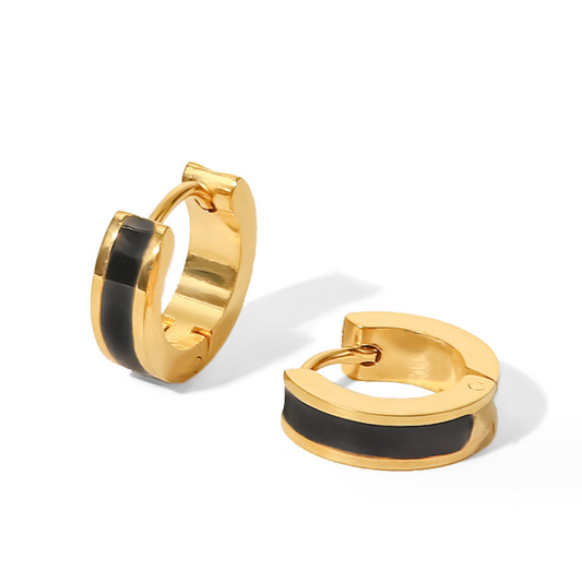 Enamel Stripe Earrings