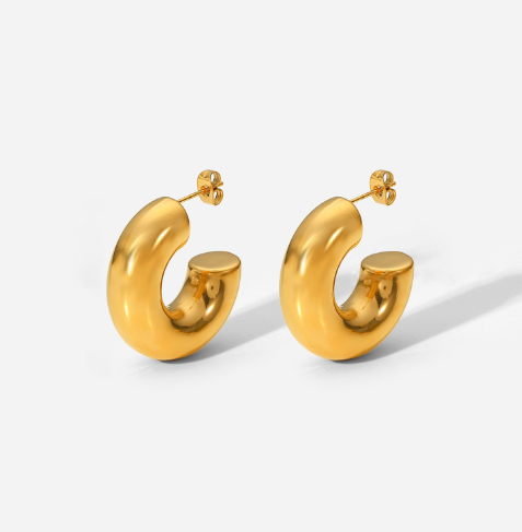 Round Hoop Earrings