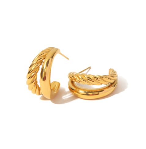 Twist Double Layer Earrings
