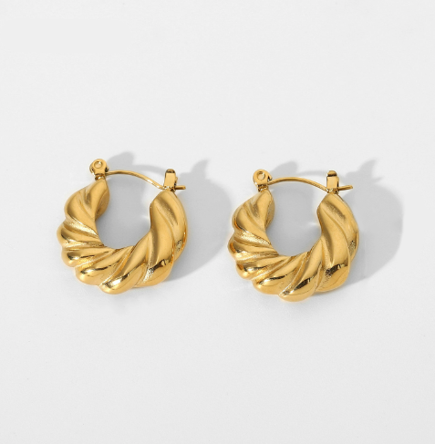 Twisted Croissant Earrings