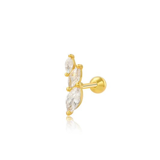 Piercing a bilanciere a foglia a 3 petali (18G)