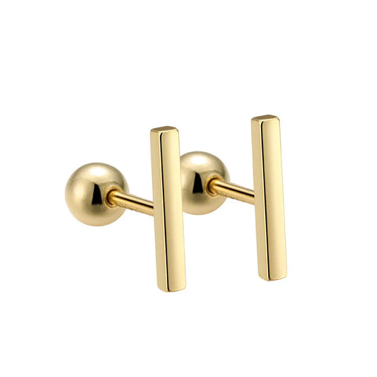 Minimal Line Barbell Stud Earrings (20G)