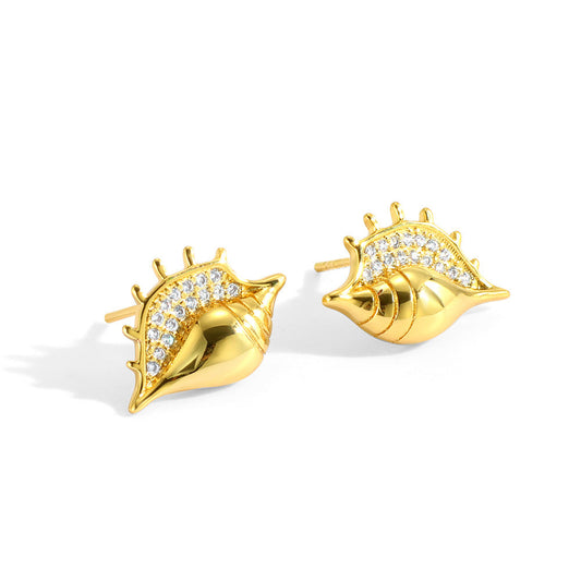 Sea Snail Stud Earrings