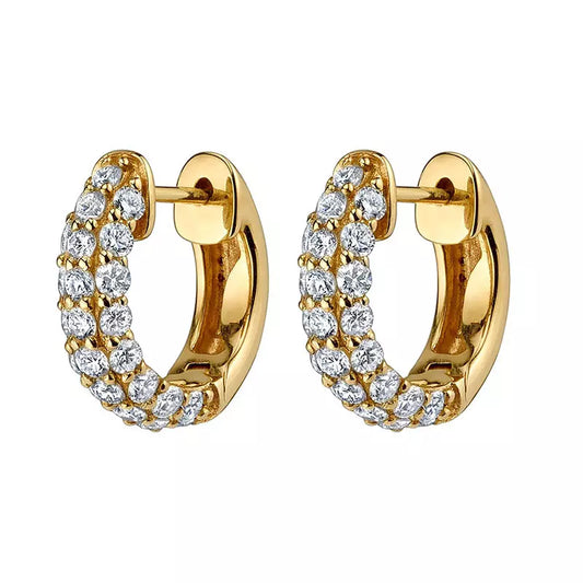 Princess Pave Hoop Earring