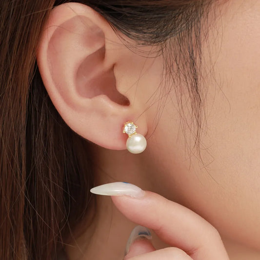 Freya Pearl Stud Earrings