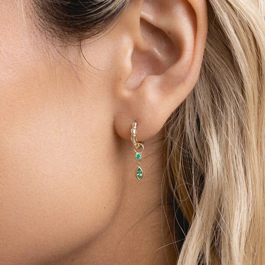 Emilia Gemstone HOOP EARRINGS