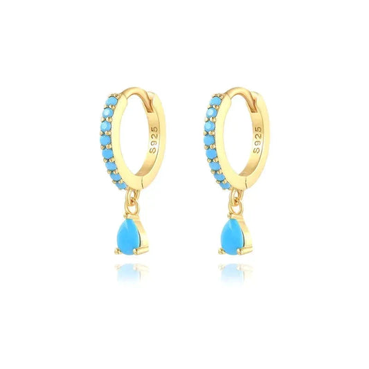 Classic Crystal HOOP EARRINGS - GOLD