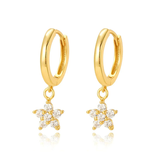 Crystal Star Hoop Earring