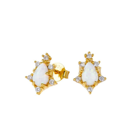 Orecchino a bottone Luxe Fira Opal Sunflower 
