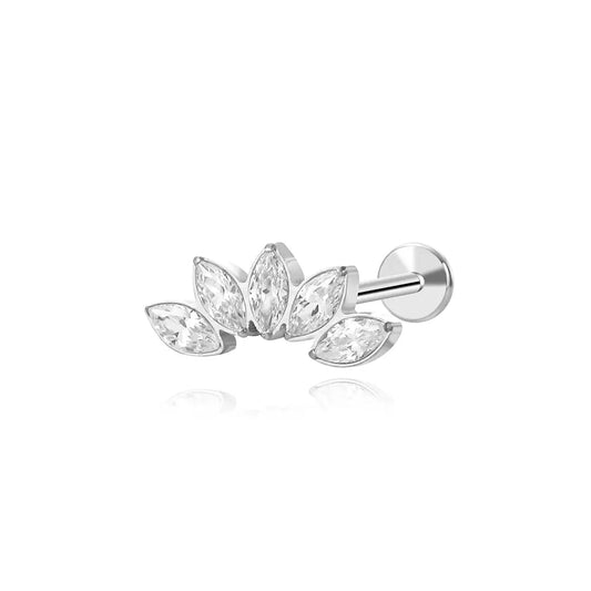 Implant Grade Titanium 5-Petal Diamond Crown (16G)