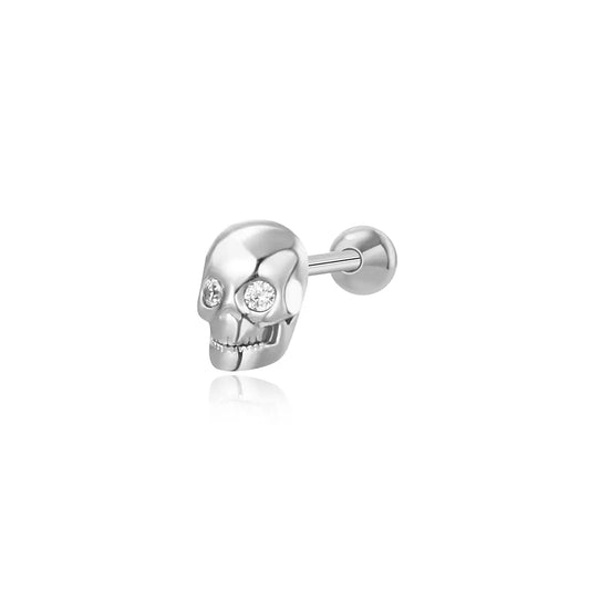 Diamond Eye Skull Barbell Piercing Stud