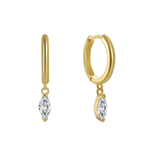 Marquise Hoop Earrings