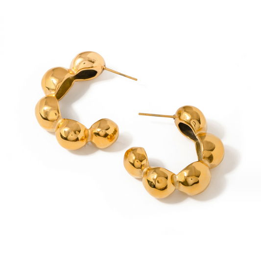 Ball Hoops Earrings