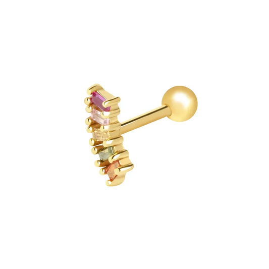 Rainbow Barbell Piercing (18G)