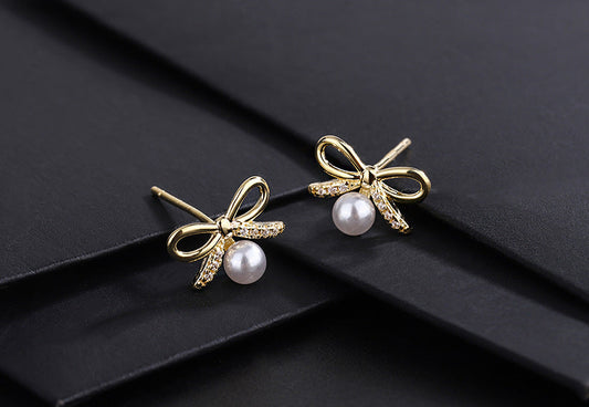 Bow Tie Stud Earrings