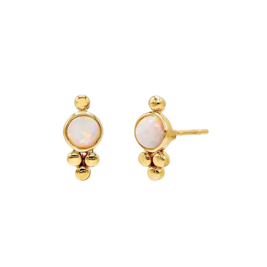 Opal Trinity Stud Earrings